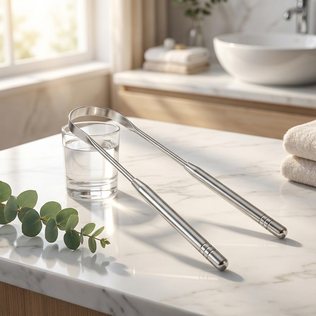 Stainless Steel U-Shaped Tongue Scraper