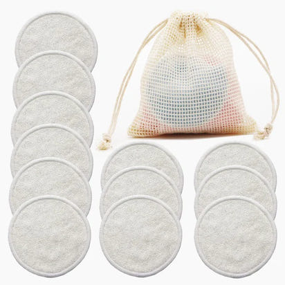 12-pack reusable bamboo makeup remover pads