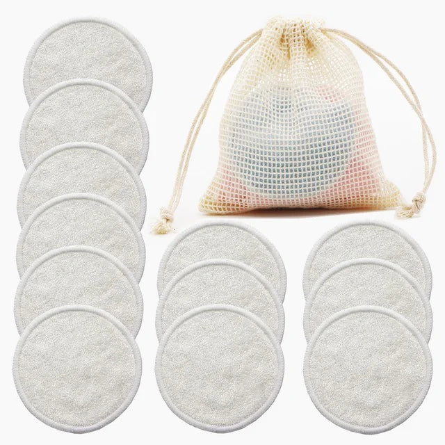 12-pack reusable bamboo makeup remover pads