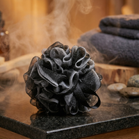 4-Pack Bamboo Charcoal Bath Sponge