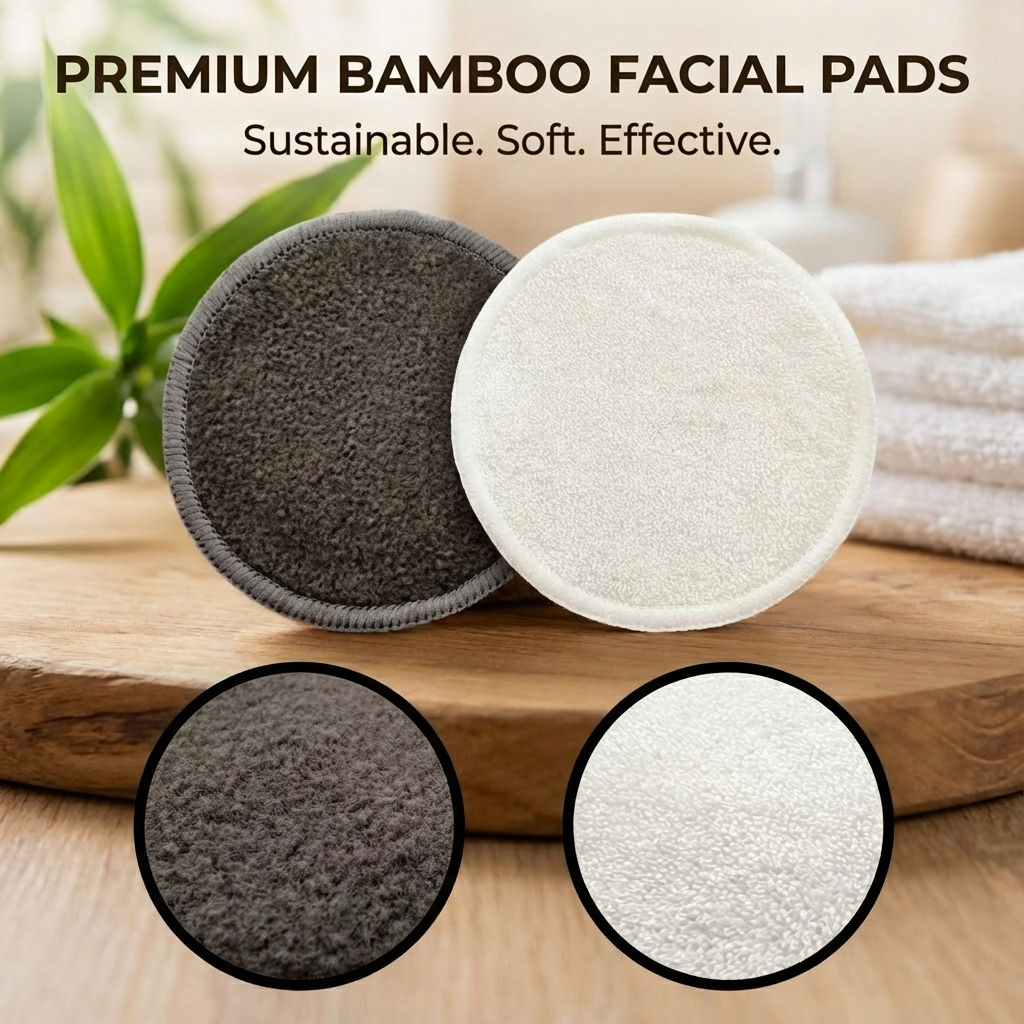 12-pack reusable bamboo makeup remover pads